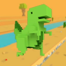 Needlessly 3D Chrome Dinosaur Game (JavaScript/Three.js