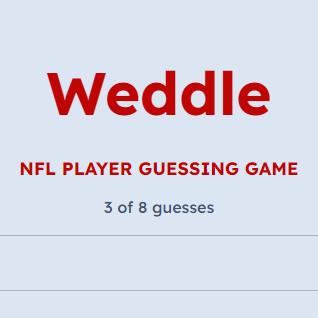 weddle nfl wordle game play